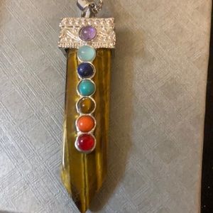 Eye of the tigers with necklace stainless steel